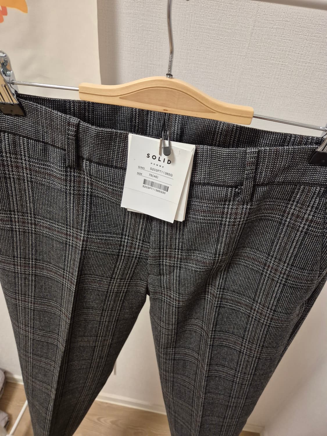 솔리드옴므 체크 셋업 수트 상품이미지6