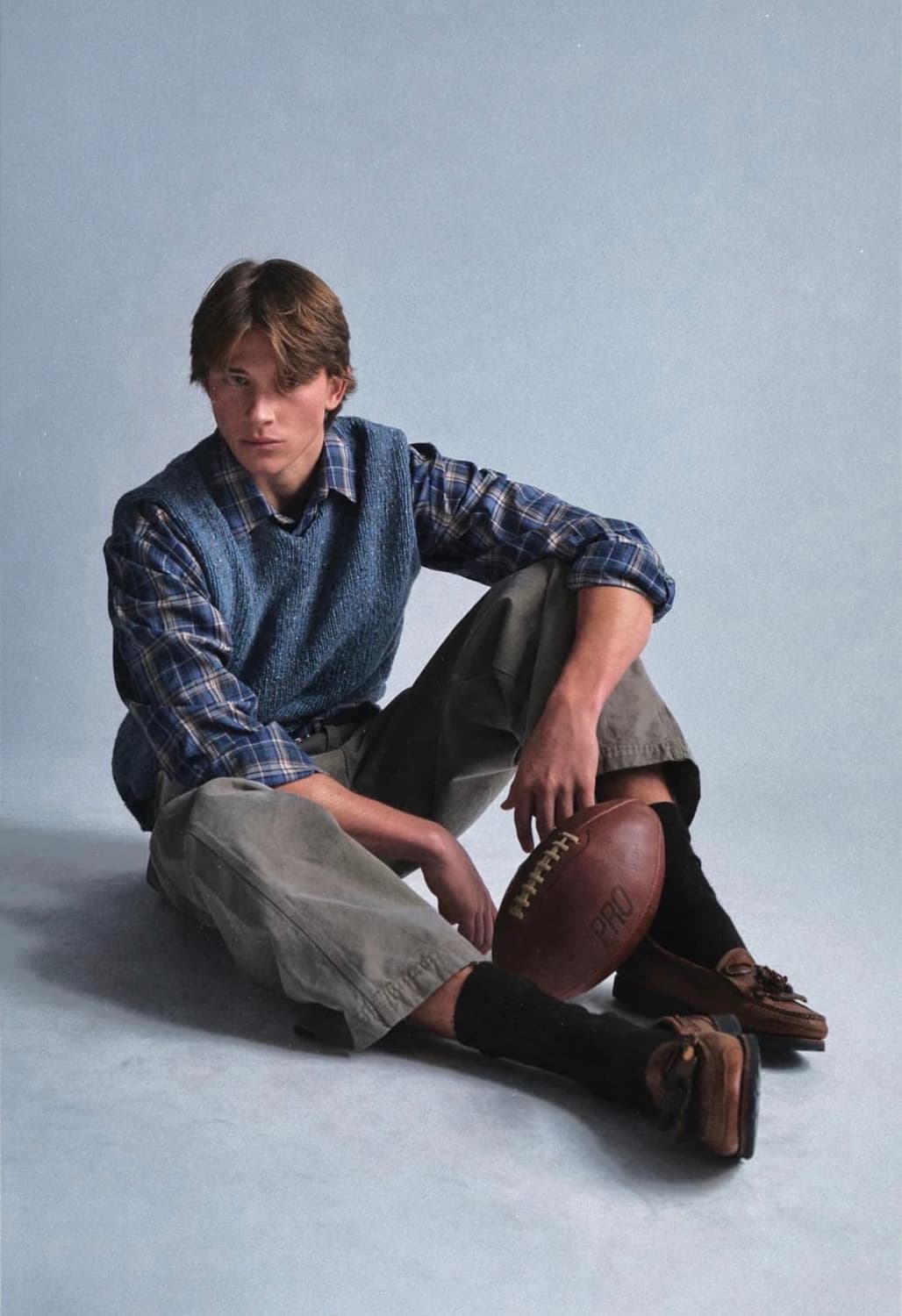 (L,XL) ERL 이알엘 Blue Plaid 체크셔츠 상품이미지3