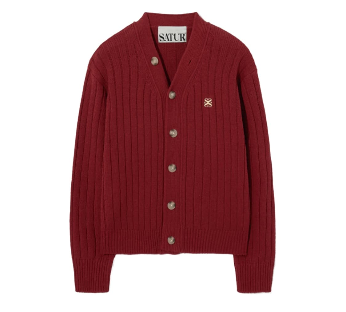 SATUR 세터 파로 오버 부클 가디건 M 상품이미지1