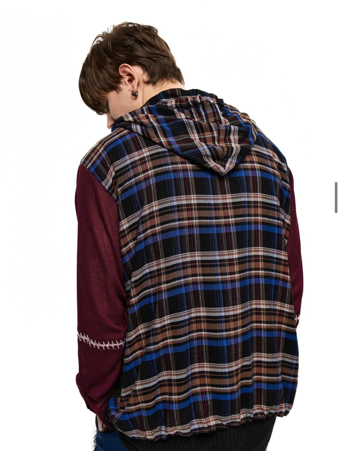 RSSC - 에스닉 니트 체크 후드 L사이즈 + 가방 상품이미지2