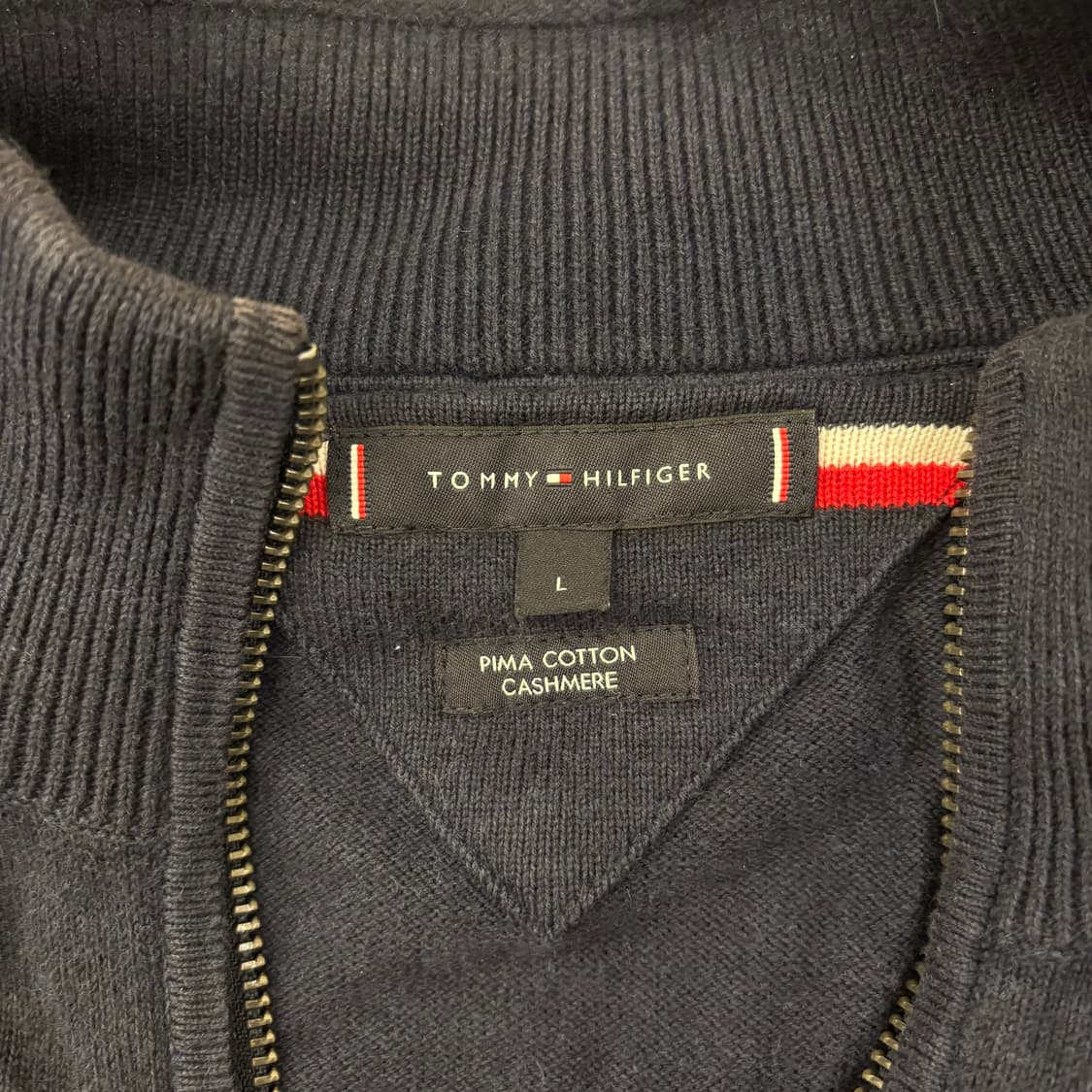 타미힐피거 네이비 캐시미어 니트 집업 상품이미지3