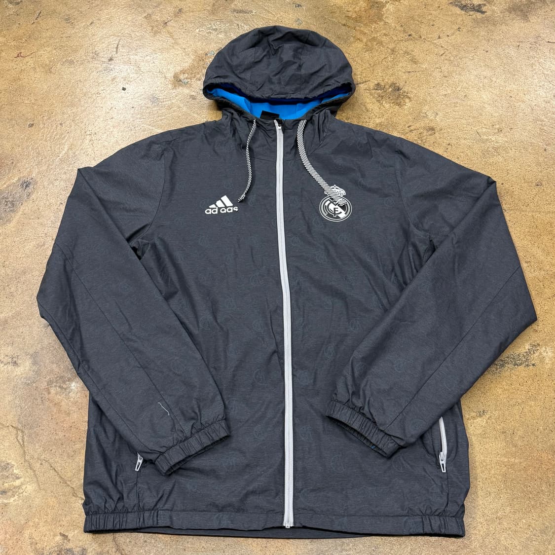 [정품/95] 아디다스 레알마드리드 후드 바람막이 블랙 b17 상품이미지2