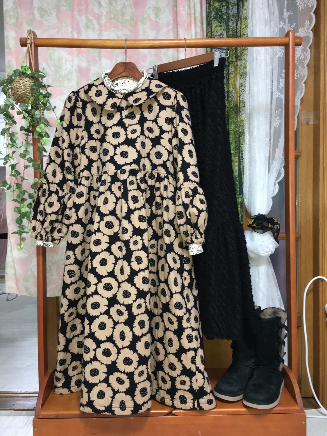 꽃무늬 낙낙 롱 원피스 상품이미지1