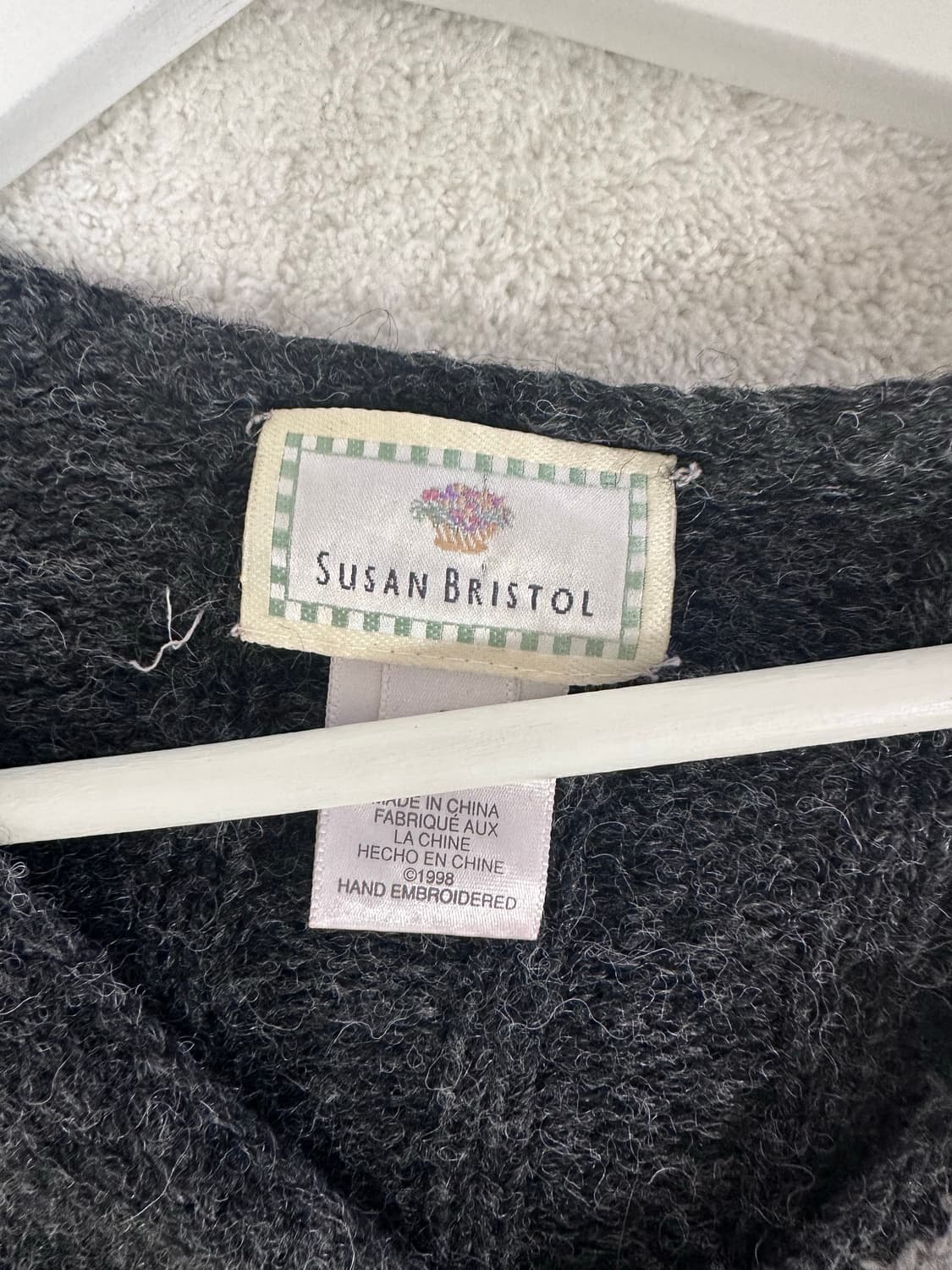 Vintage Susan Bristol 핸드 자수 집업 상품이미지2