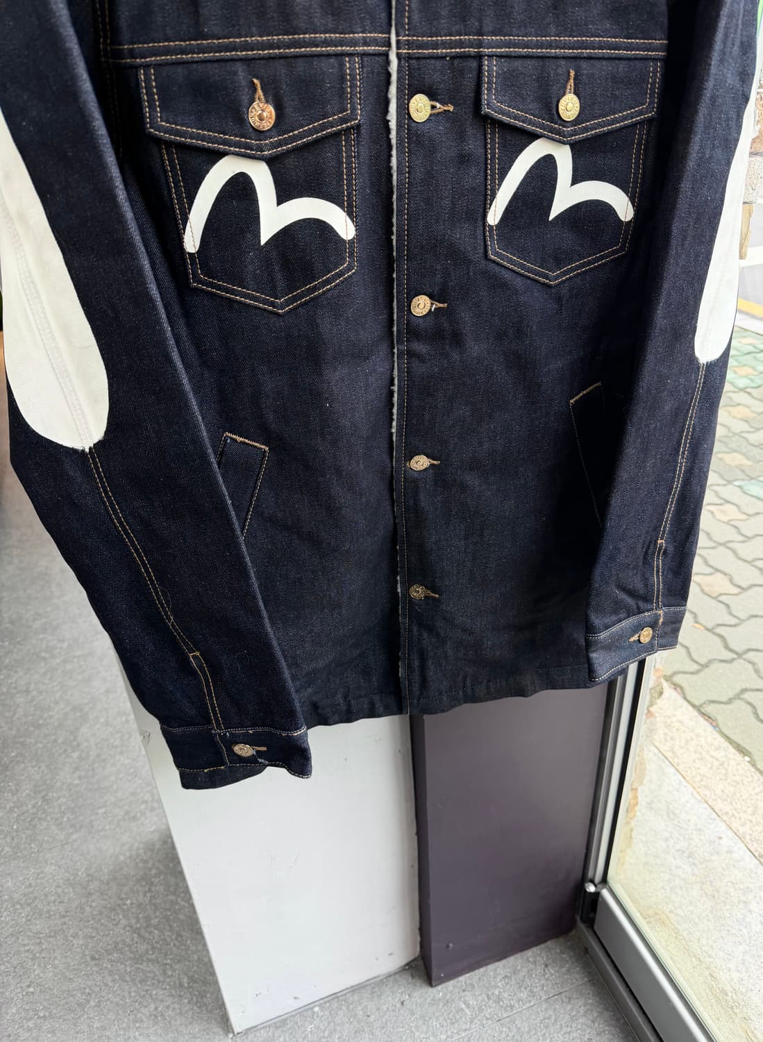 .L/ 에비수 빅로고 청데님 쉐르파 자켓 상품이미지4