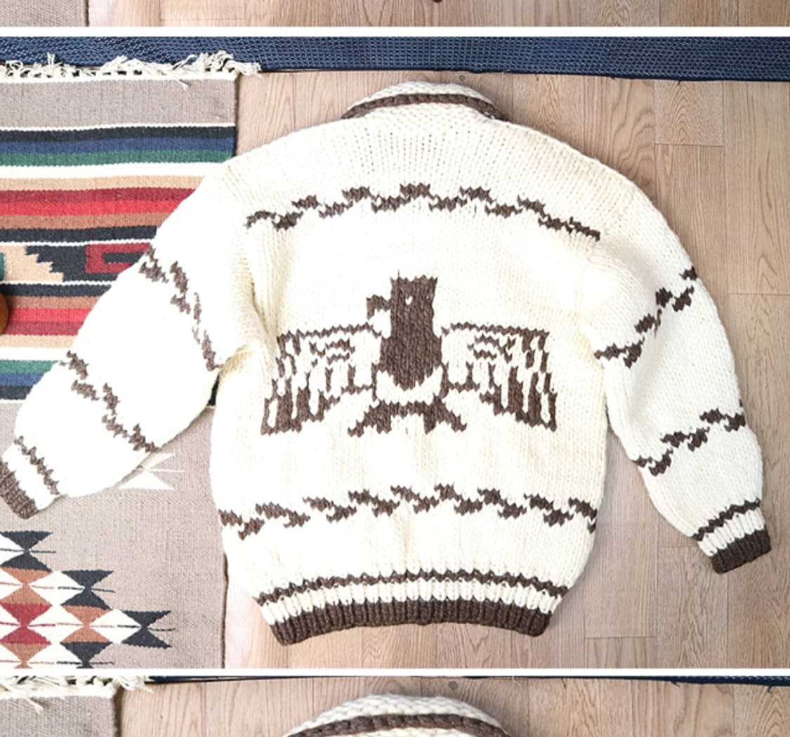 캐나다 핸드메이드 양모100% 인디언 코위찬 스웨터 cowichan

 상품이미지6