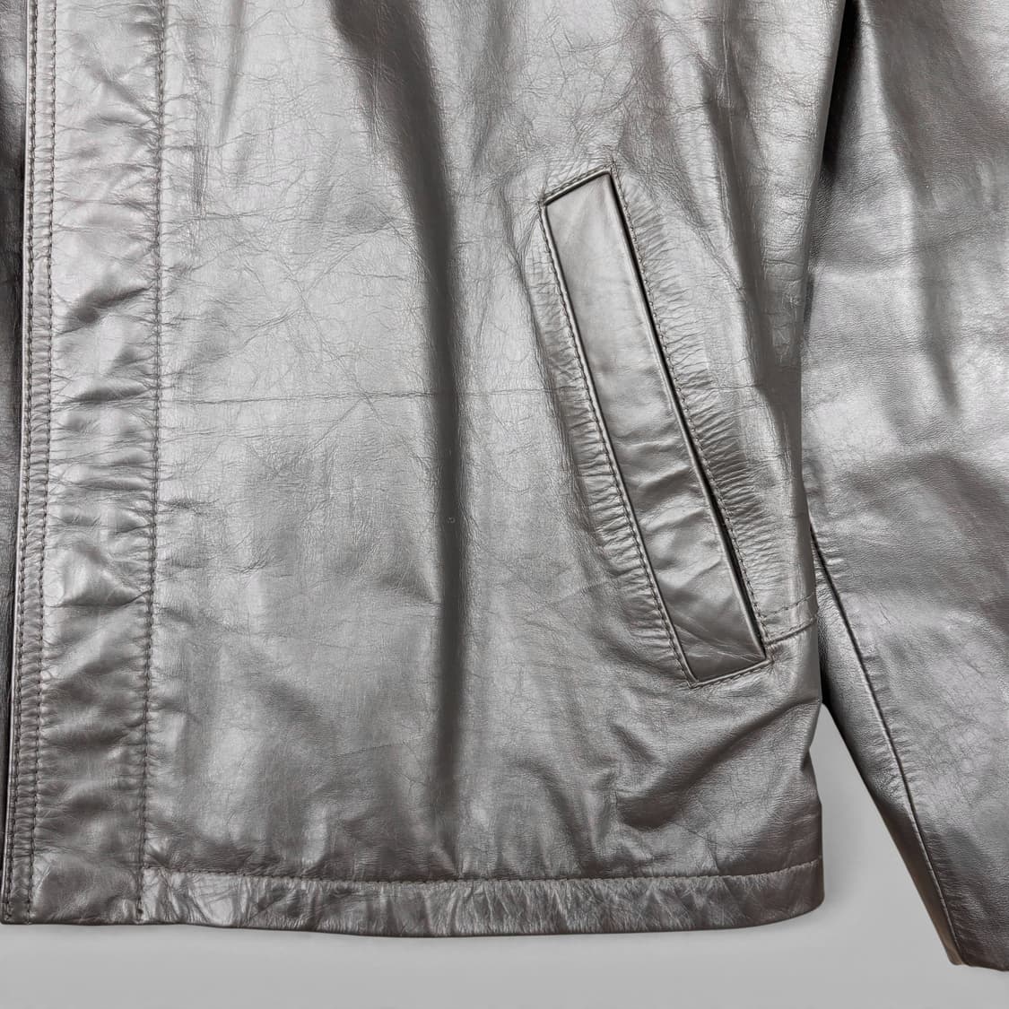 90's 아르마니 익스체인지 레더 자켓 상품이미지4