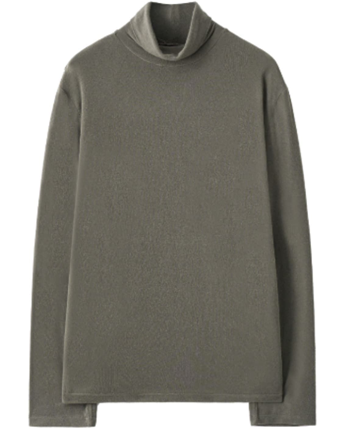 노이어 noirer 울 실키 롤넥 터틀넥 티셔츠 애쉬드 카키 48 상품이미지3