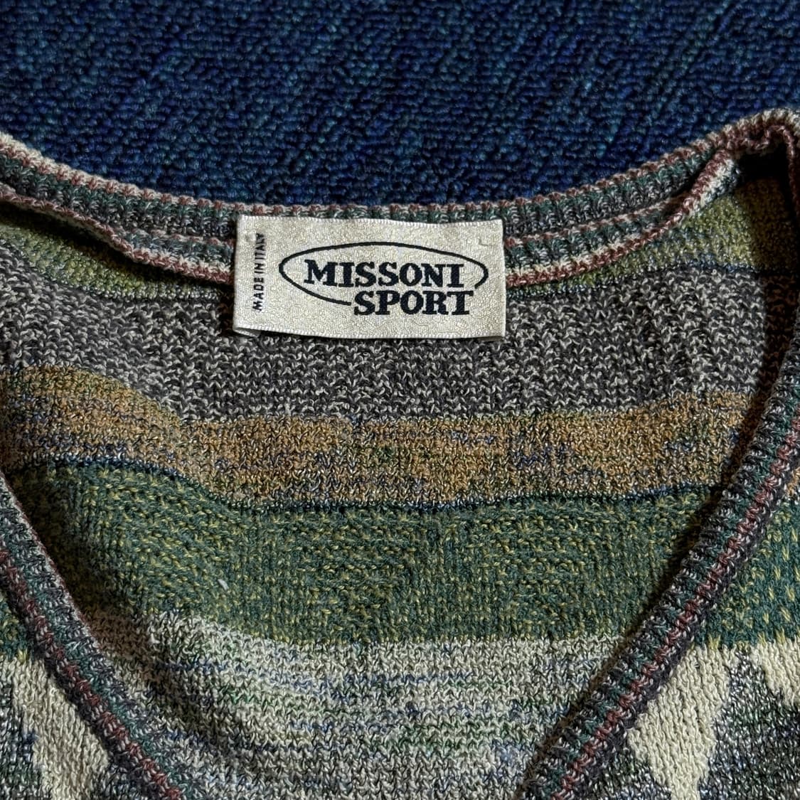 미쏘니 스포츠 패턴 니트 베스트 상품이미지3