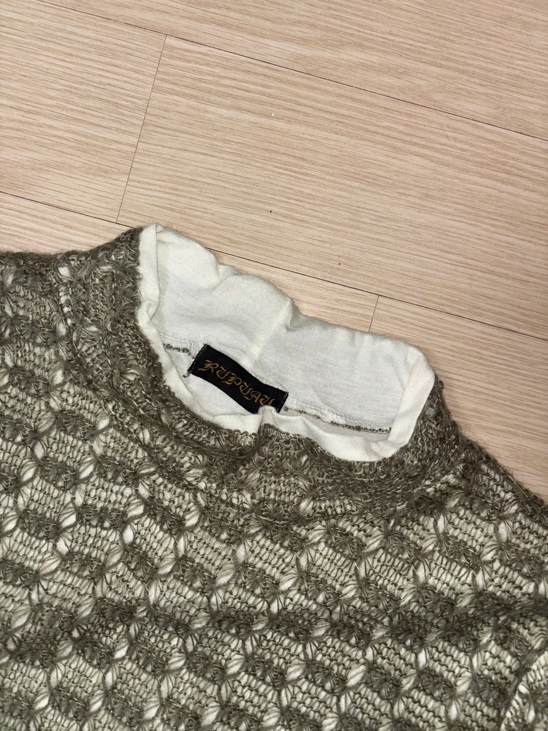 빈티지 레이어드 크로셰 그물 니트 상품이미지2