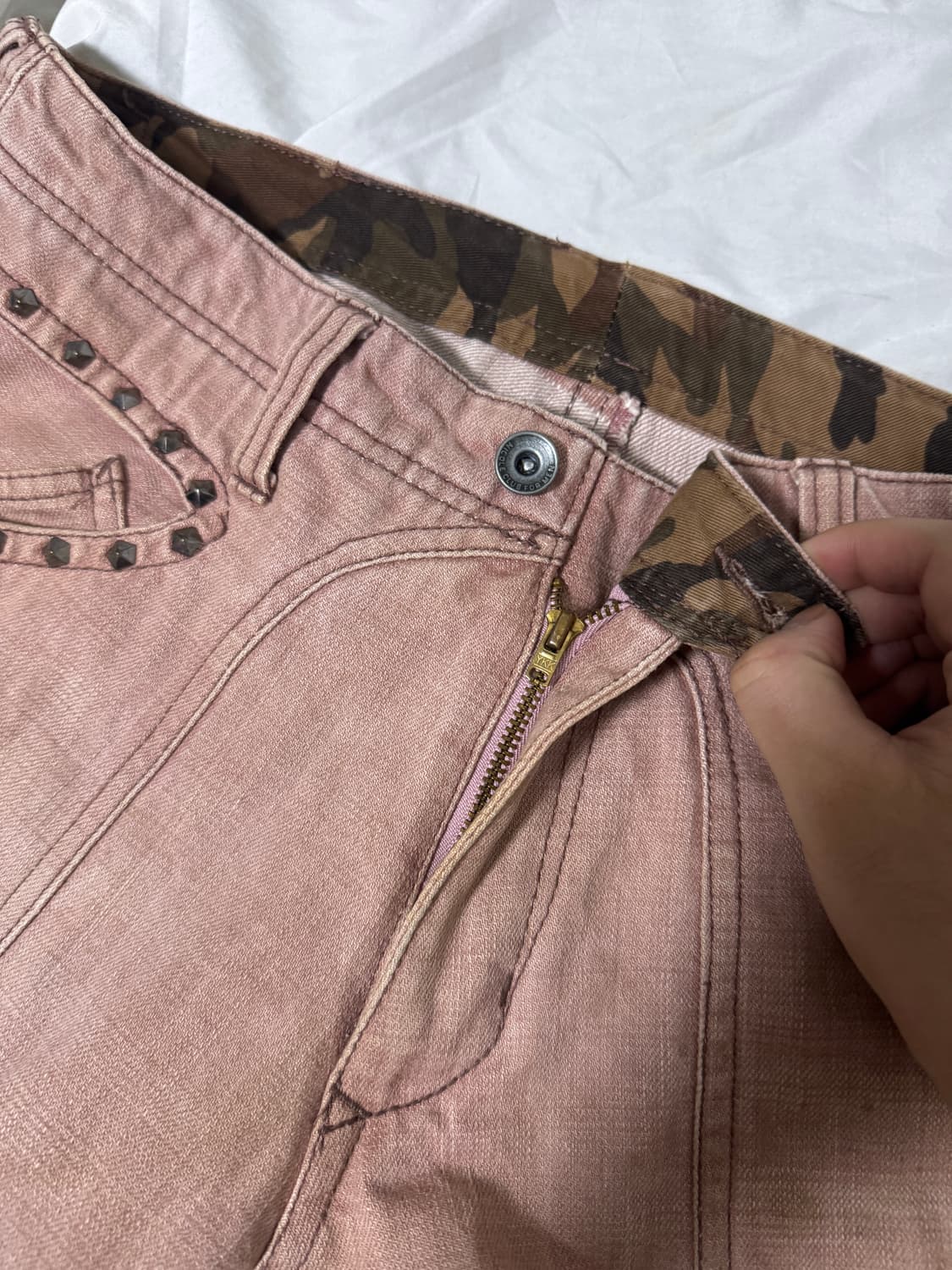 니콜 클럽 포 맨 스터드 플레어 팬츠 y2k vkei 펑크  상품이미지5