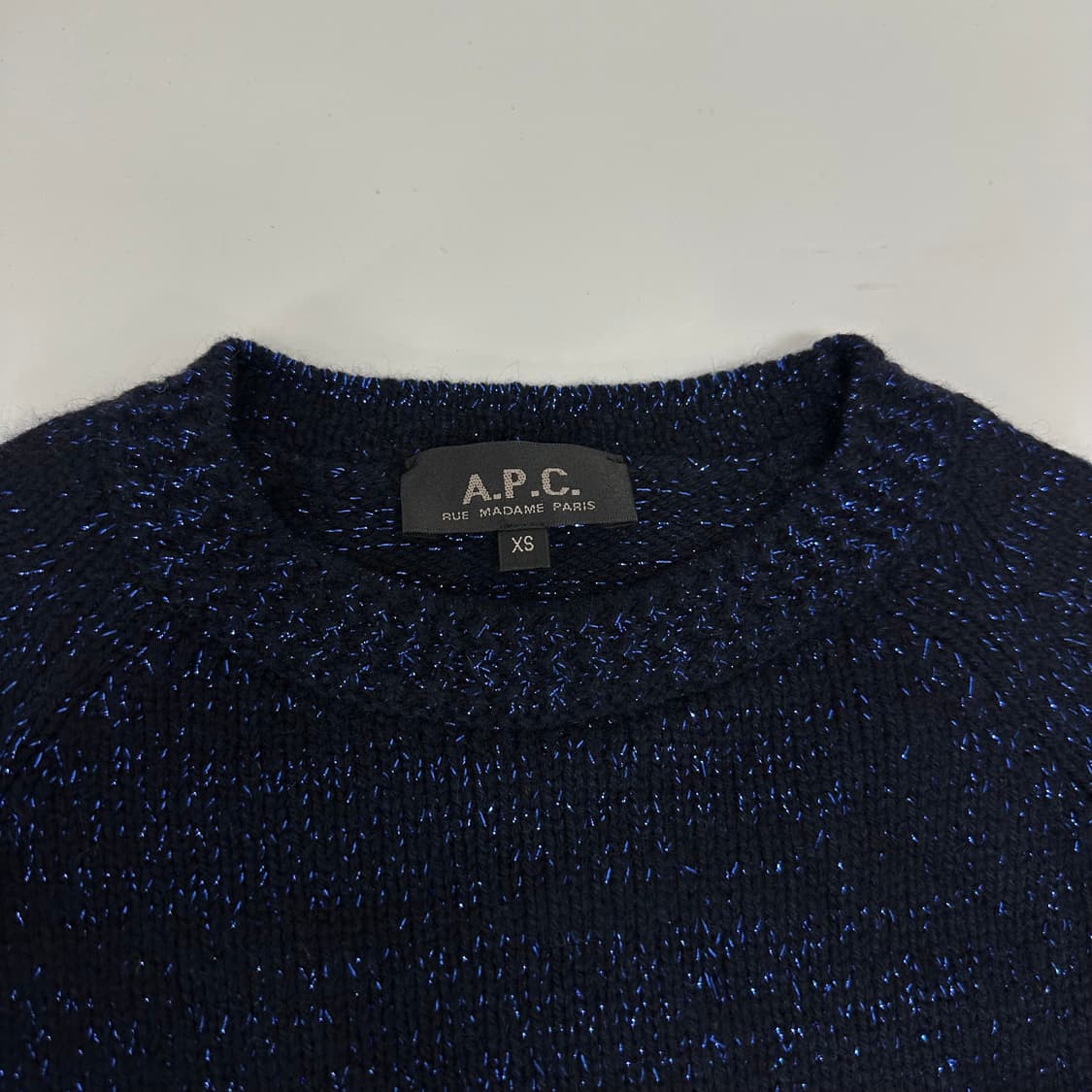 A.P.C. 아페쎄 메리노울 앙고라 메탈릭블루 니트 상품이미지5