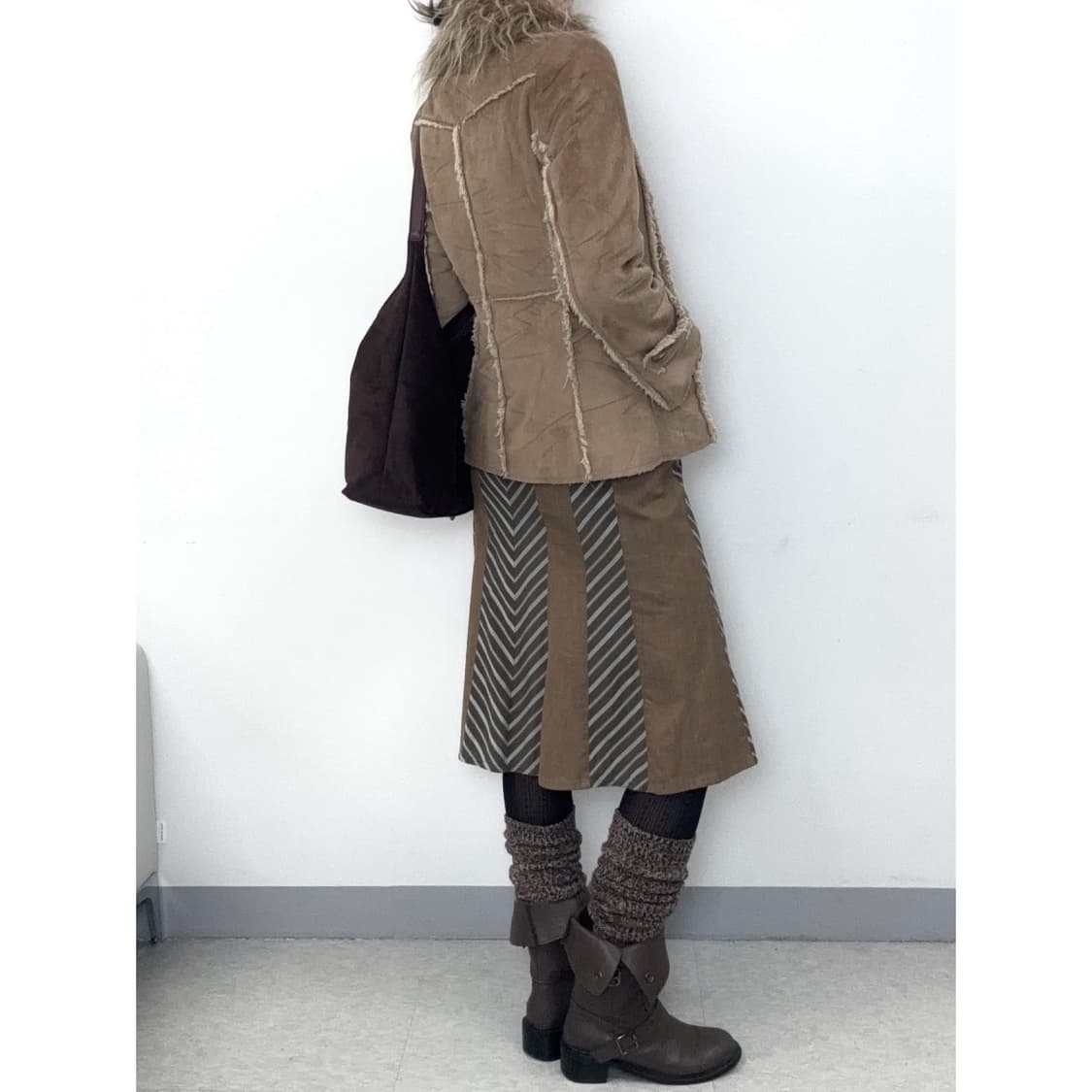 빈티지 브라운 무스탕 자켓 상품이미지5