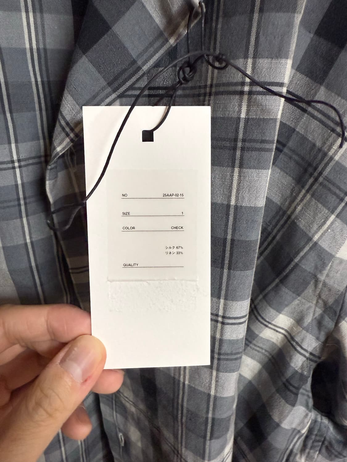 아프레쎄 실크 체크 셔츠 1사이즈 A.presse 상품이미지4