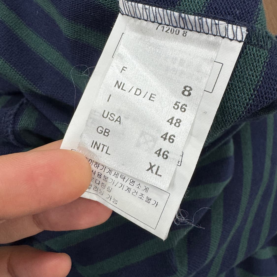 XL 세인트제임스 단가라 길도 엘보 패치 티셔츠  상품이미지6