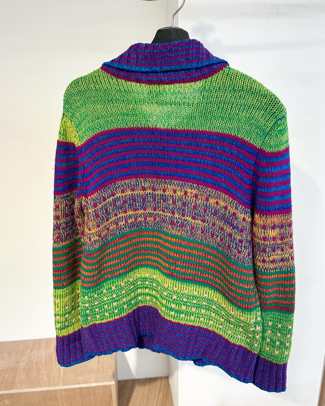 베네통 멀티컬러 패턴 가디건 상품이미지5