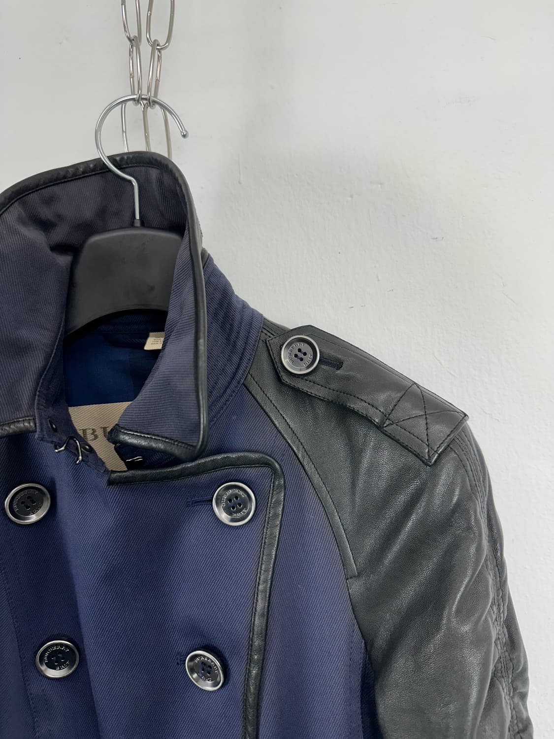 Burberry Brit Napoleon Leather-Mix Jacke 상품이미지3