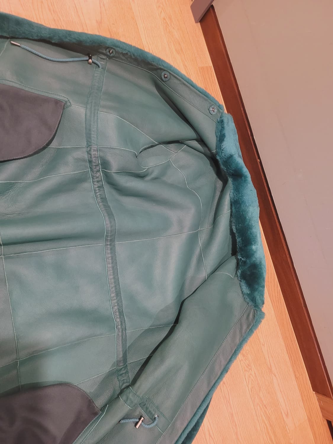 로보 롱 천연무스탕 44~날씬66 상품이미지7