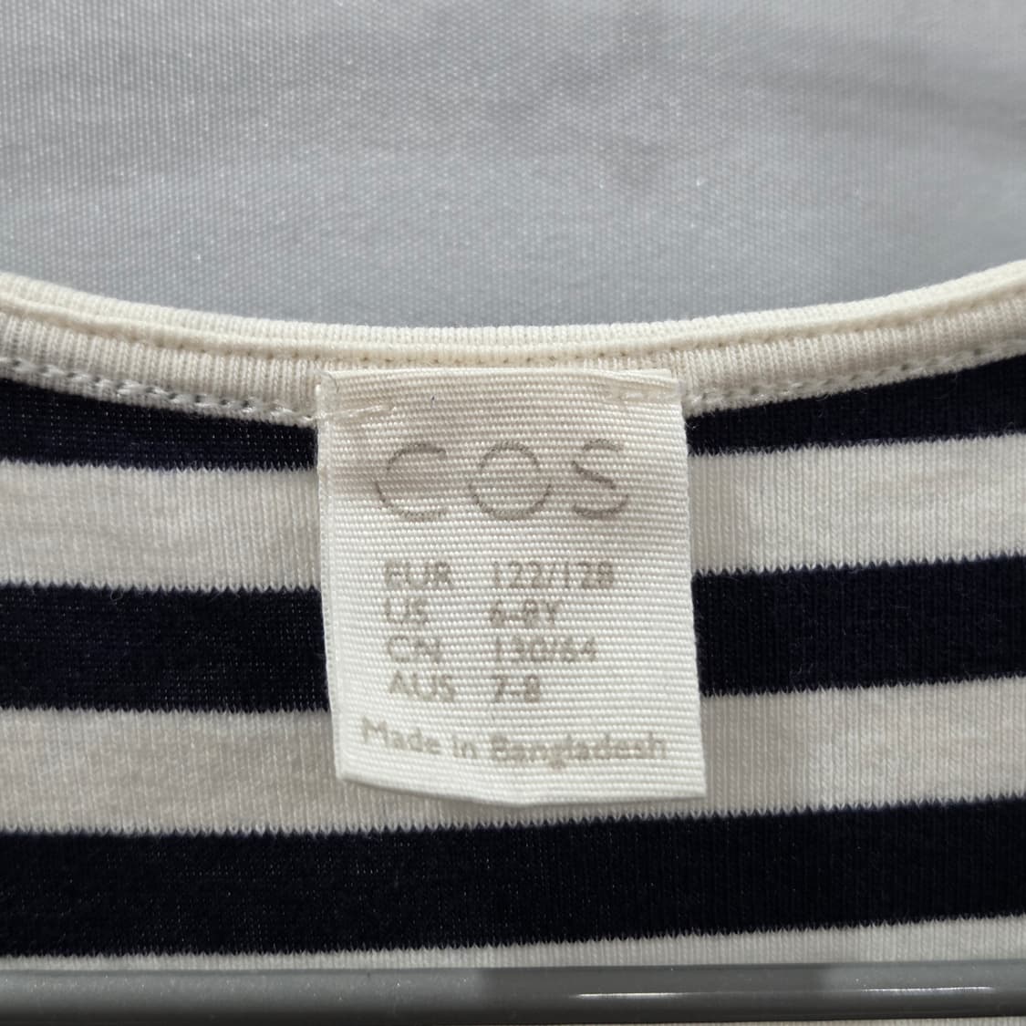 코스 여아 스트라이프 반팔티 원피스 6/8Y 상품이미지2