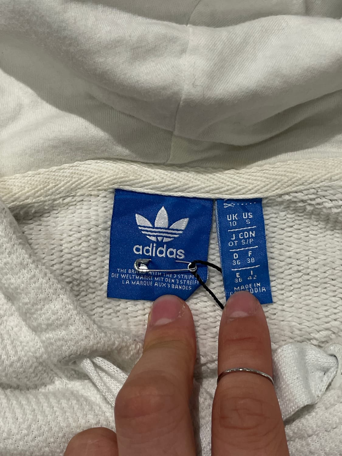 아디다스 트레포일 불꽃 와플 후드 티셔츠   상품이미지5