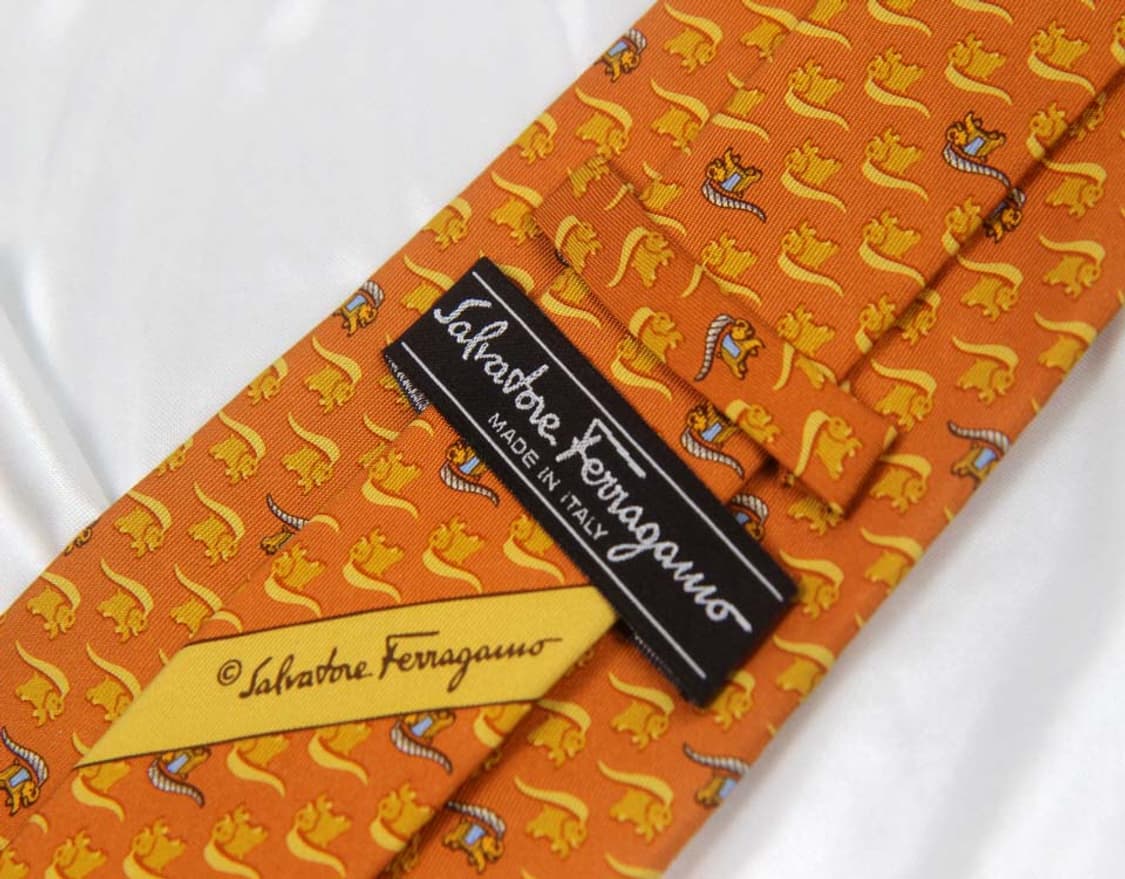 페라가모 9.5cm A등급 남자 명품 넥타이 상품이미지3