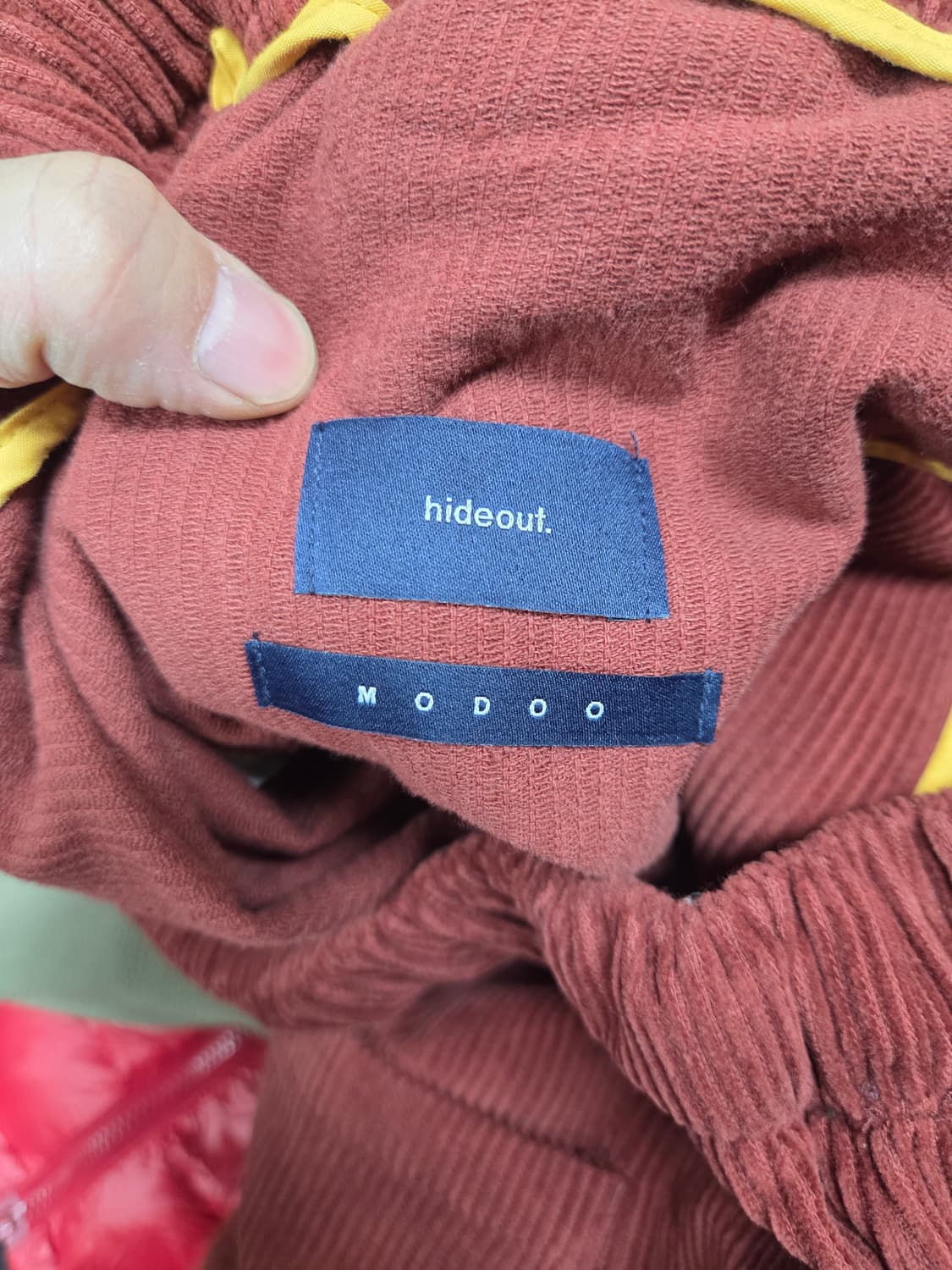 하이드아웃 벨티드 코듀로이 팬츠 대략 L 상품이미지4