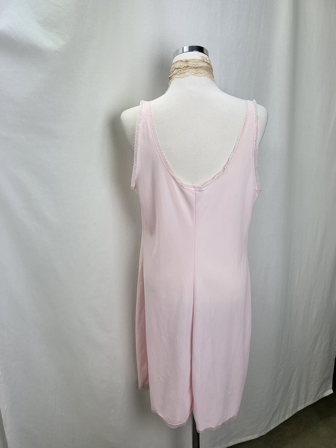 빈티지 페일 핑르 소네트 슬립 원피스 상품이미지4