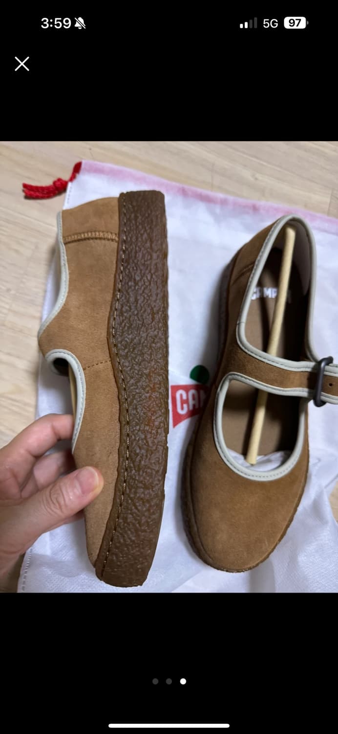 캠퍼 메리제인 슈즈 브라운 새상품 250 상품이미지3