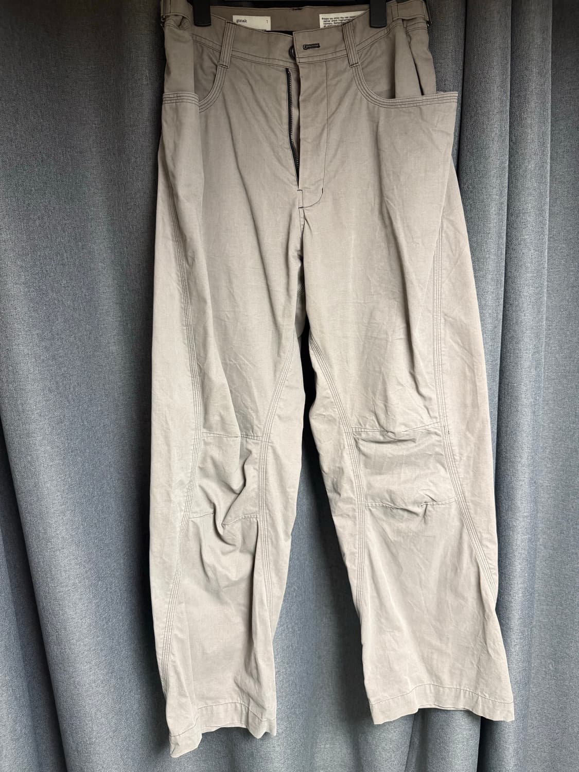 고낙 스켈레톤 팬츠 1.2 그레이베이지 1사 상품이미지2