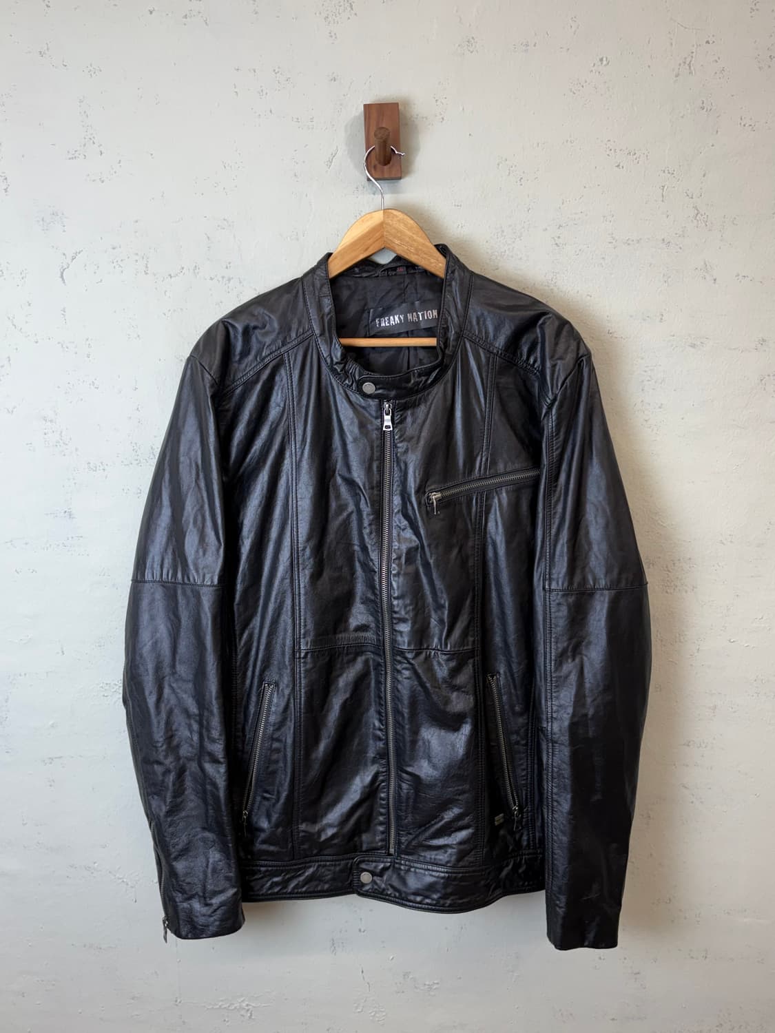 프리키네이션 빈티지 가죽 라이더 자켓 상품이미지1