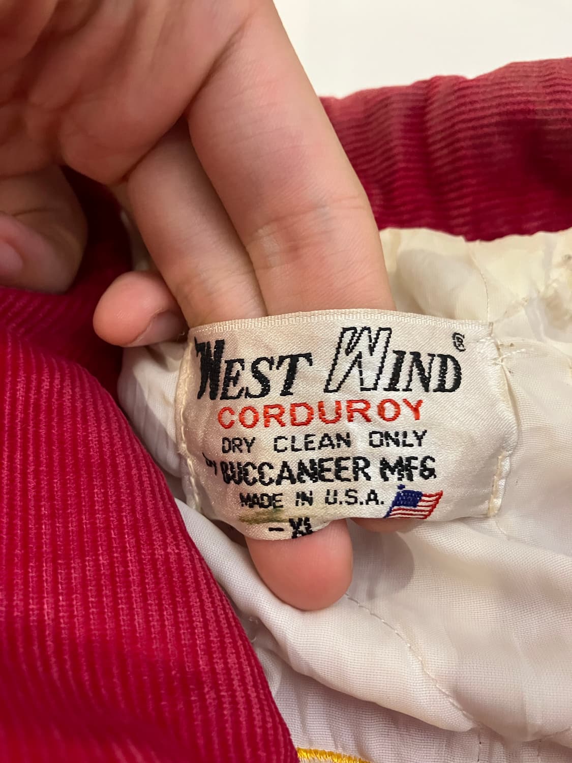 90s West Wind FFA 소방대 코듀로이 자켓 상품이미지7