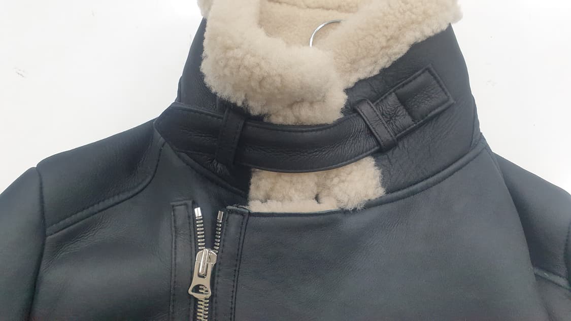 리얼양털 무스탕 자켓 블랙 100 상품이미지3