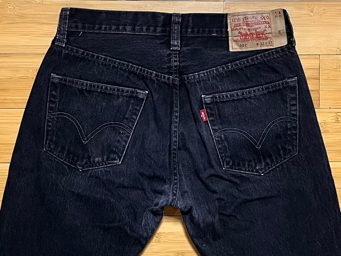 리바이스 501 블랙진 데님팬츠 W32 L33 상품이미지4