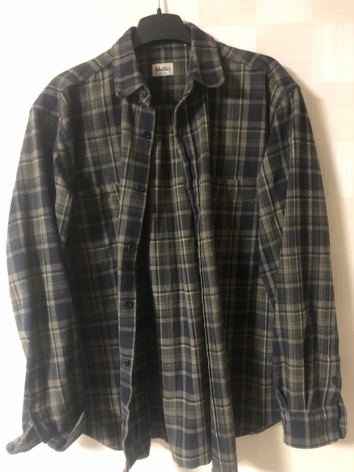 카키스 플란넬 체크 셔츠 S 상품이미지2