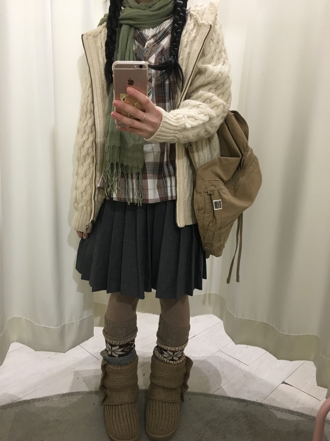 모리 레이어드 체크 블라우스 상품이미지6