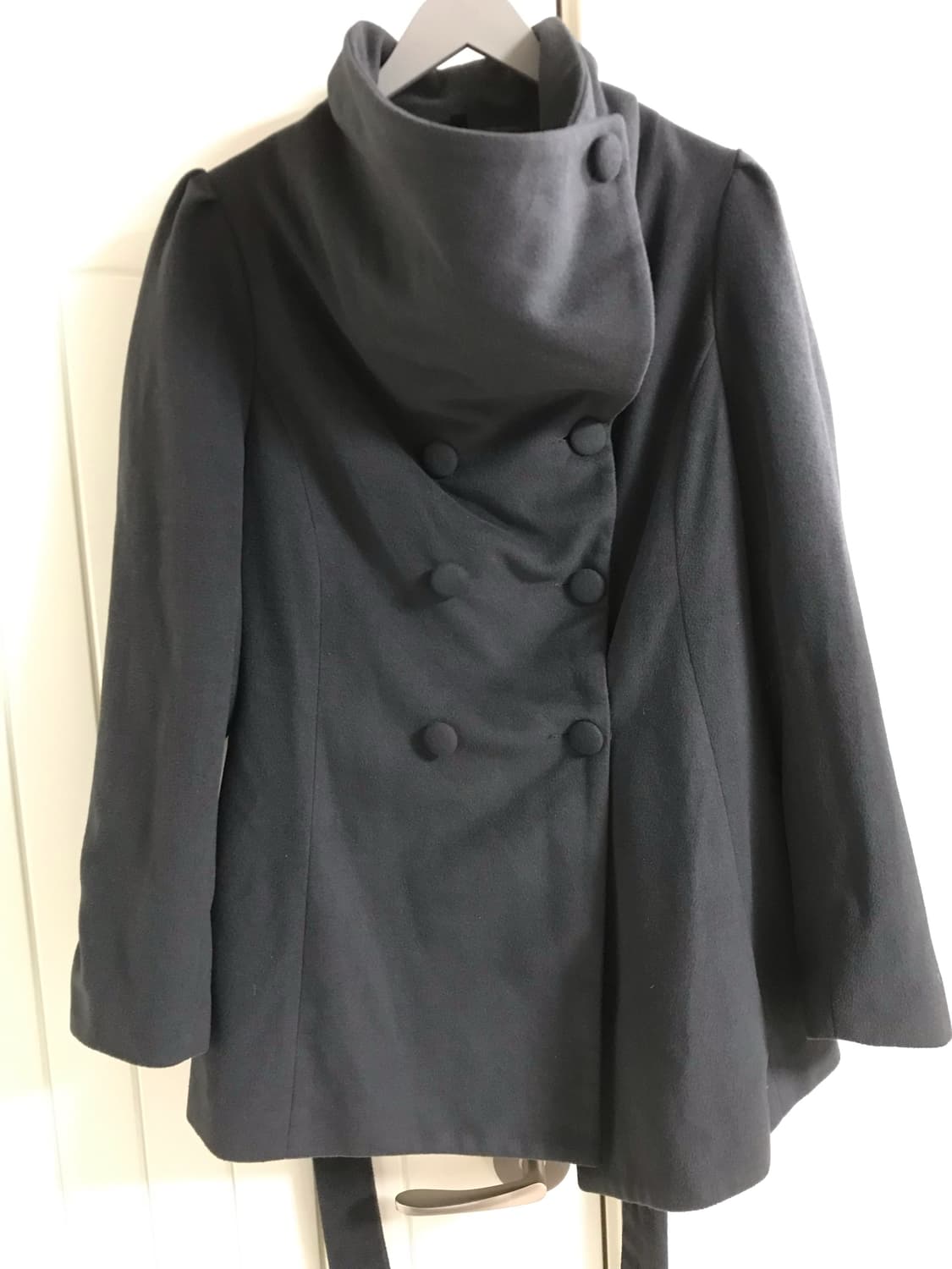 빈티지 더블 버튼 하이넥 코트 상품이미지2