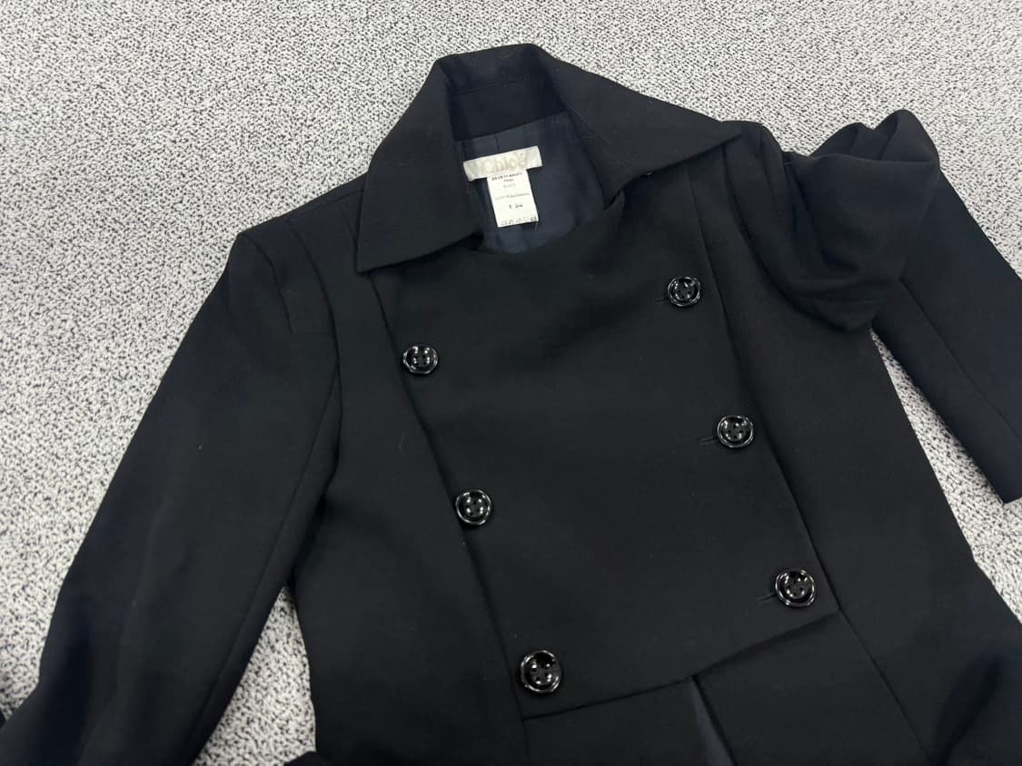 끌로에 더블버튼 실크혼방 울코트 상품이미지3