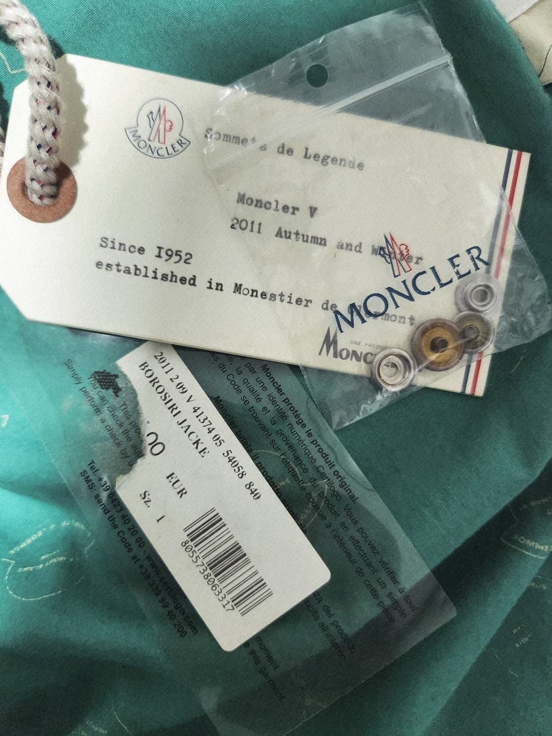 몽클레어 x 비즈빔 보로시리 그린 1사이즈  상품이미지6