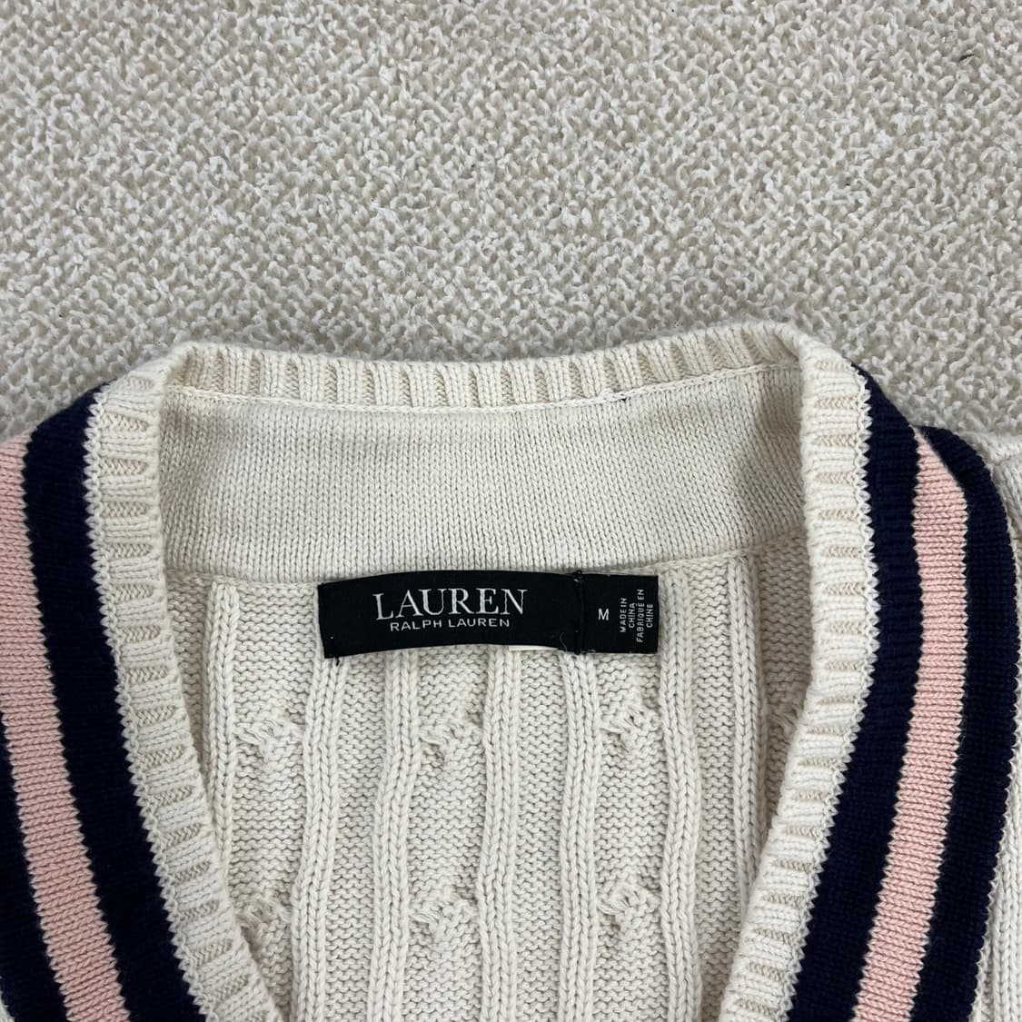 M 랄프로렌 여성 케이블 니트 조끼 0129M1 상품이미지2