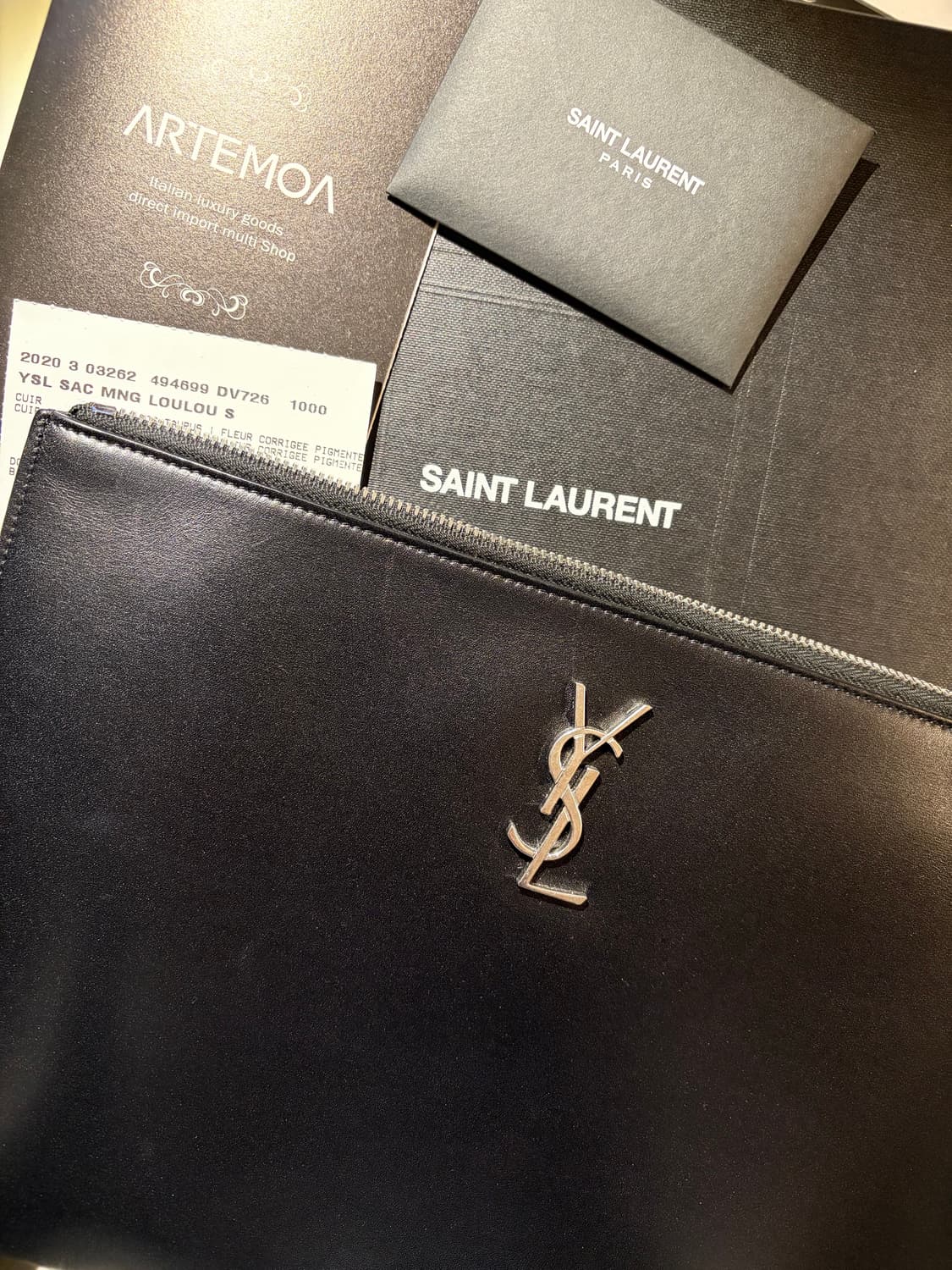 생로랑 클러치 블랙 은장 상품이미지1