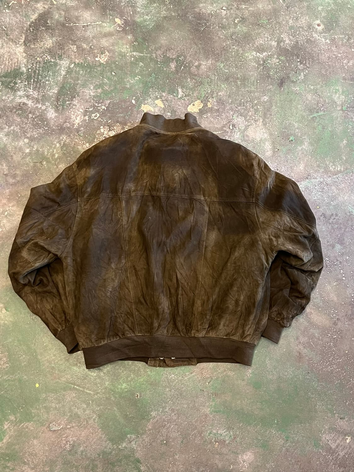 90's [L] 유럽 빈티지 천연가죽 블루종 봄버 자켓 브라운 상품이미지10