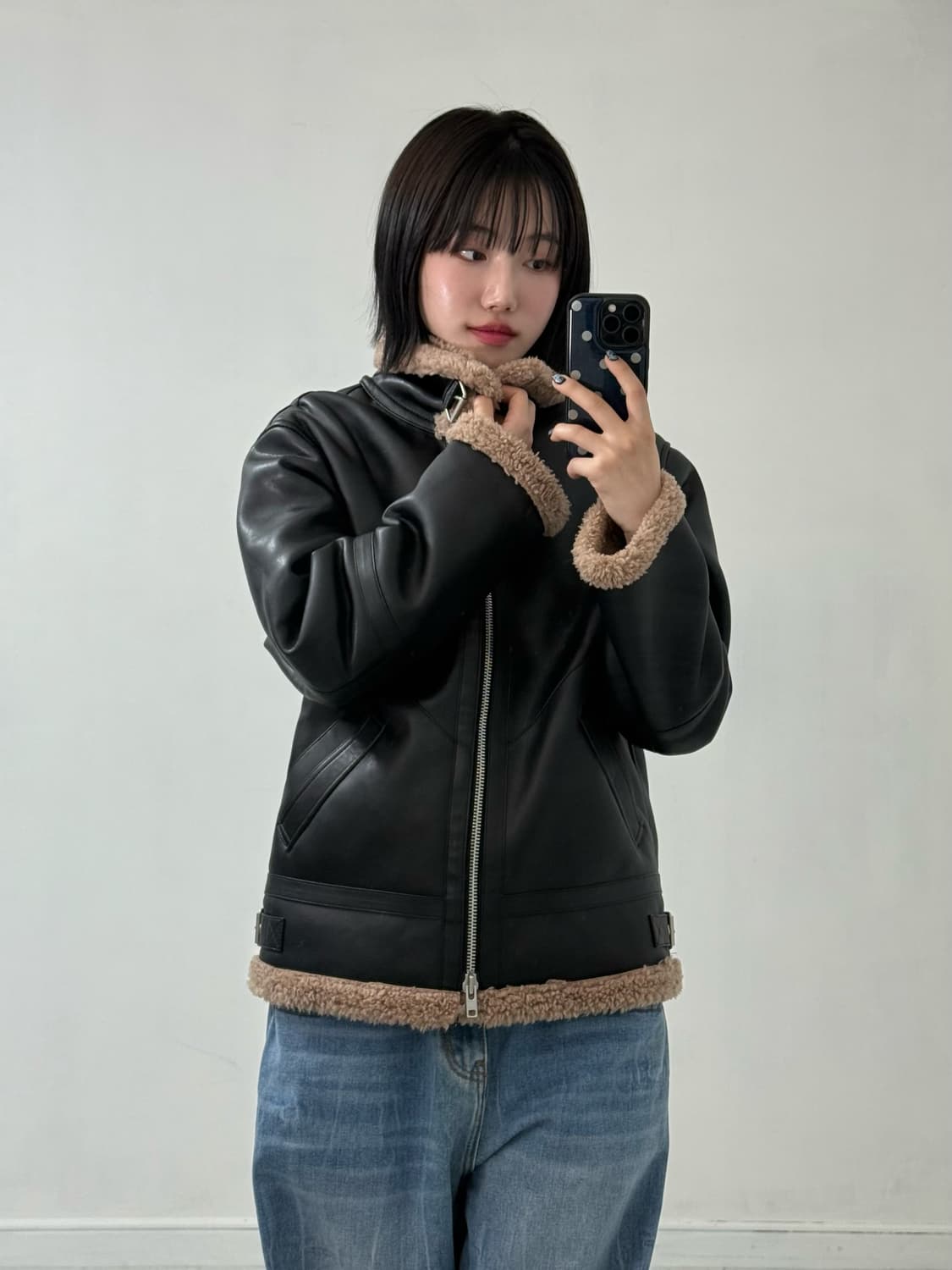 도프 제이슨 블랙 무스탕 상품이미지4