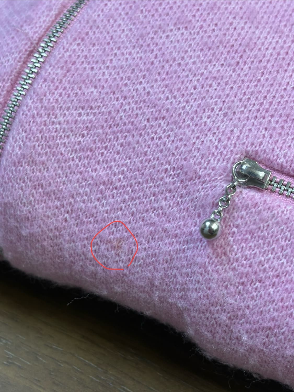 [L] 스투시 하프 집 모크넥 스웨터 핑크 상품이미지6