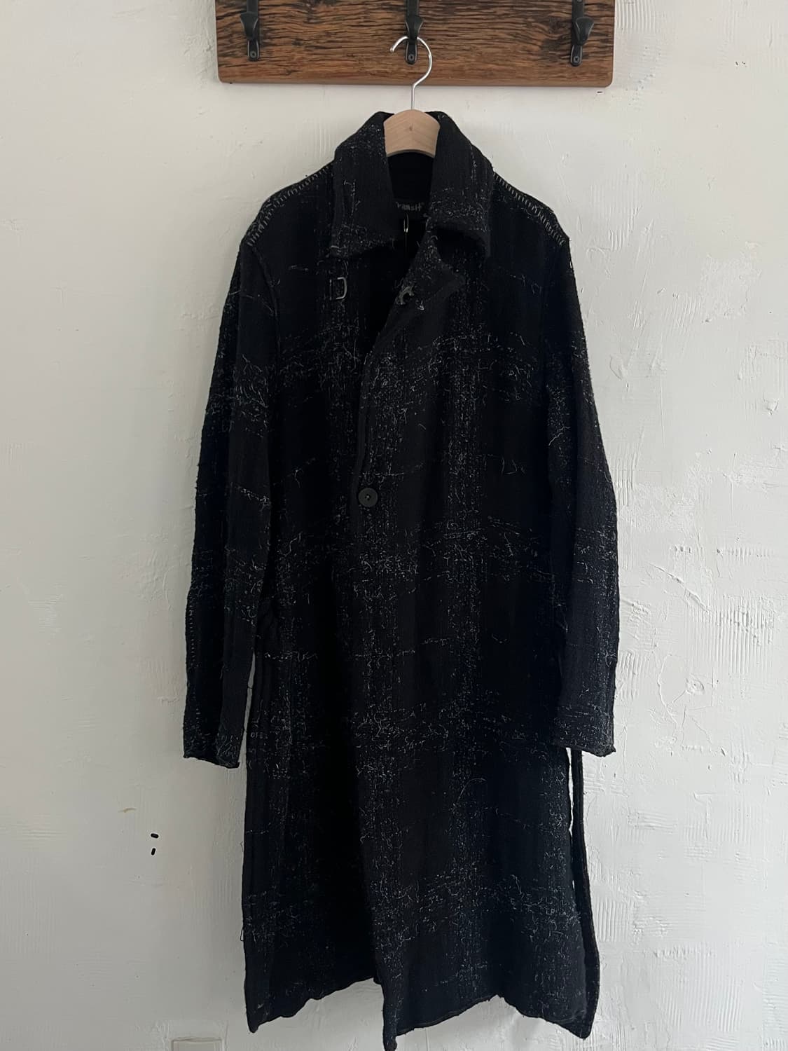 TRANSIT 트랜짓 블랙 컬러 스티치 롱 코트 상품이미지7