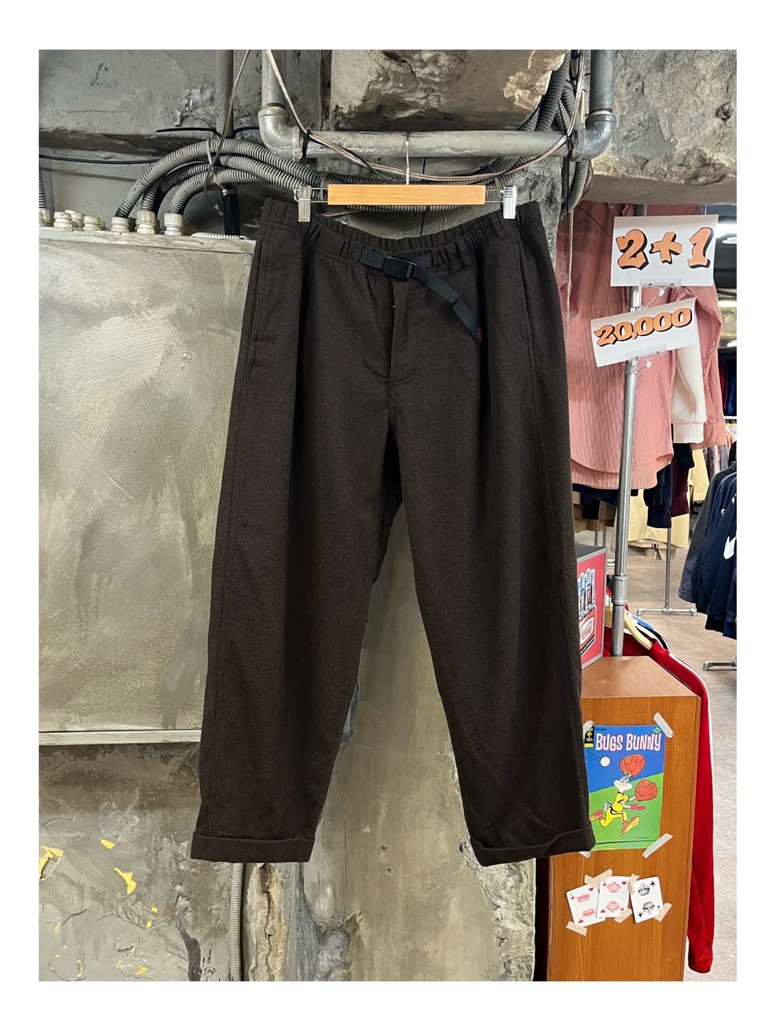 그라미치 울 팬츠 브라운 XL #csz3401 상품이미지1