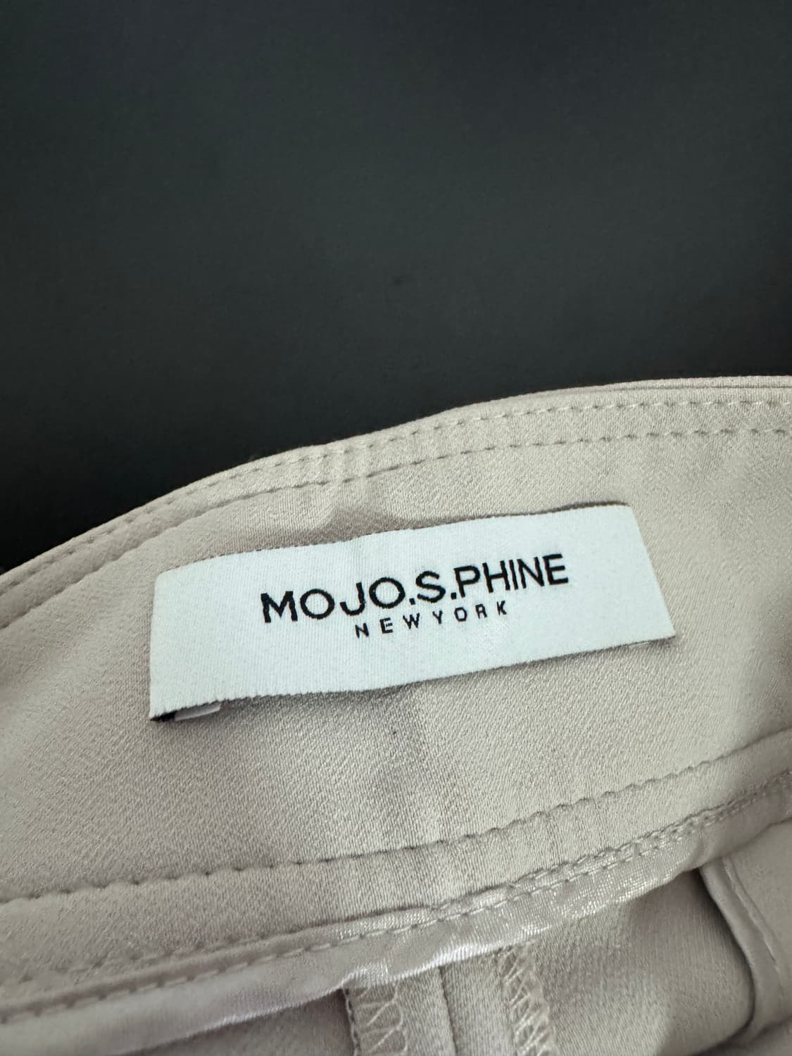 여성 모조에스핀 미니멀 깔끔한 슬랙스 연베이지 상품이미지3