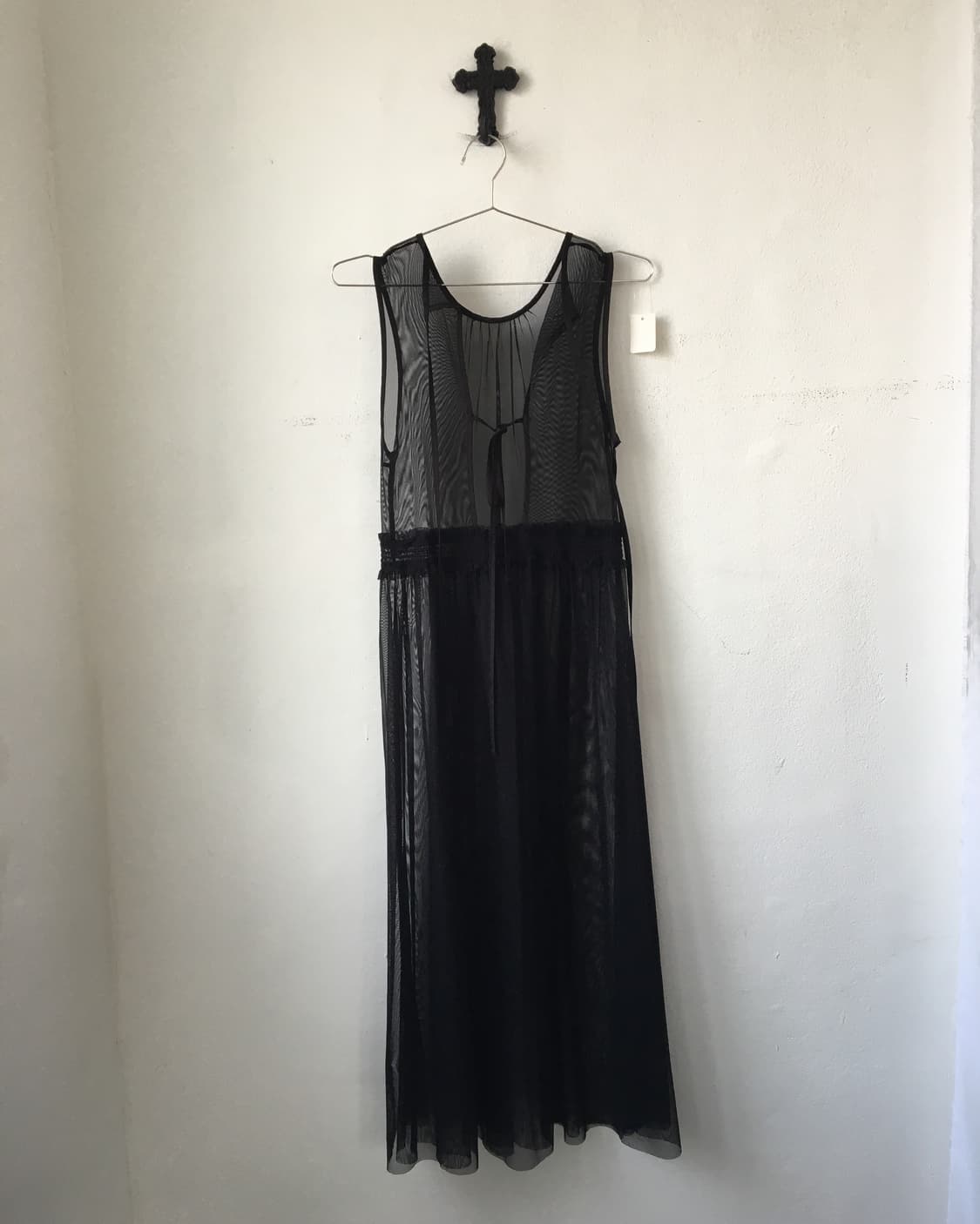 See through sleeveless mesh onepiece 상품이미지1