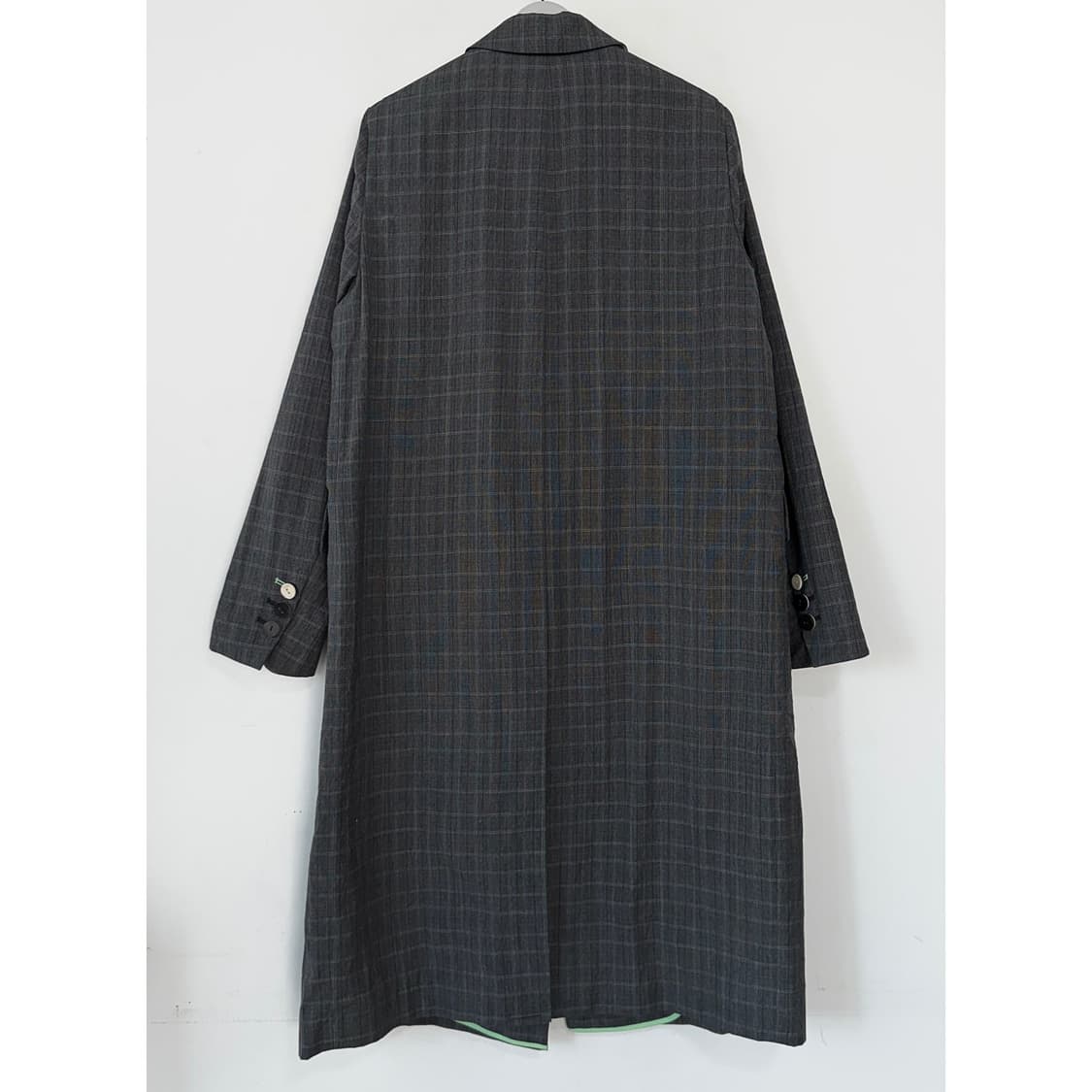 타임 TIME 크링클 체크 코트 상품이미지5