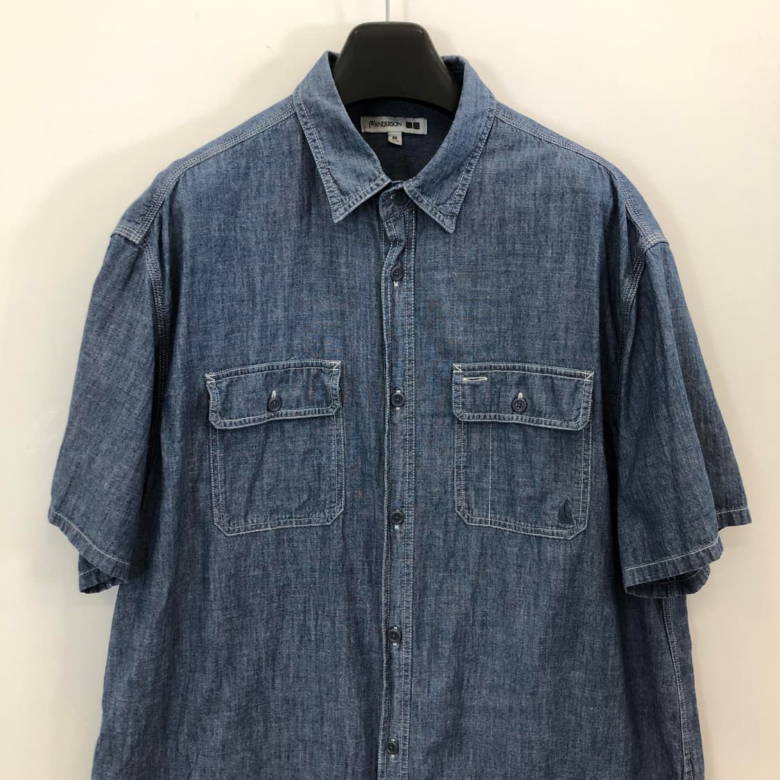 유니클로 JW앤더슨 샴브레이 반팔셔츠 XXL 상품이미지3