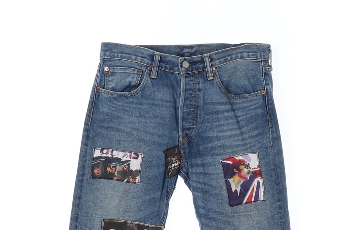 리바이스 501 록 밴드 패치워크 데님 팬츠 청바지 (남성 32in) 상품이미지2